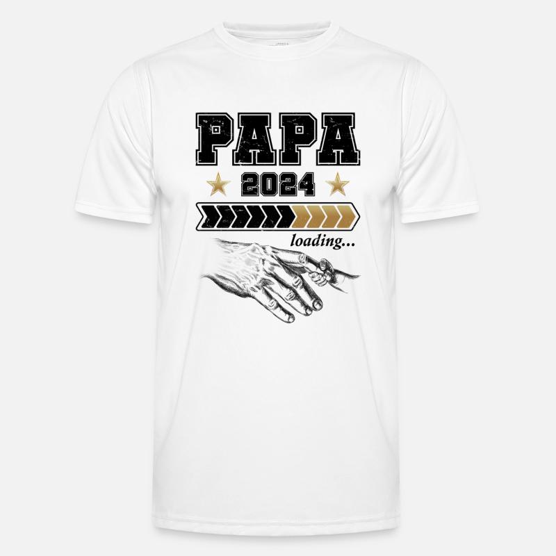 Werdender Papa 2024 Loading Männer Funktions-T-Shirt