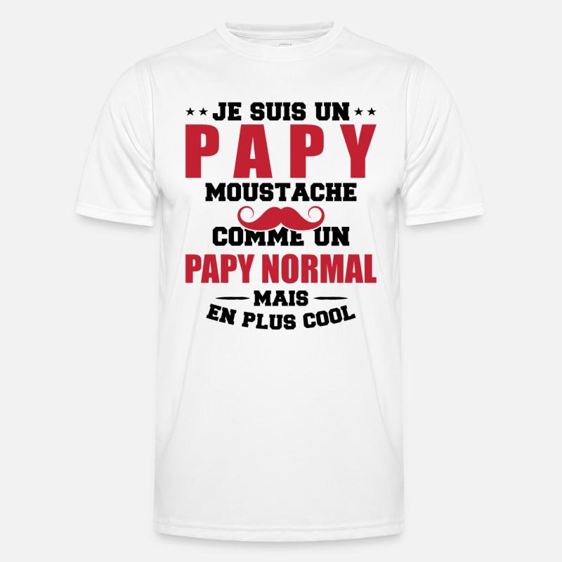 Un papy moustache comme un papy normal T-shirt sport Homme