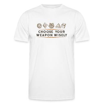 Jeu de table RPG RP W20 sur table DSA P & P - T-shirt sport Homme - blanc - Devant - AI Model Male 178 dark (178cm)