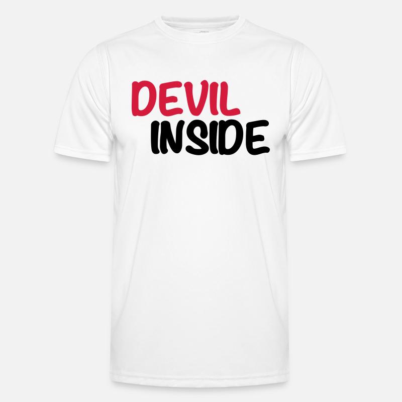 Devil inside - Männer Funktions-T-Shirt - Weiß