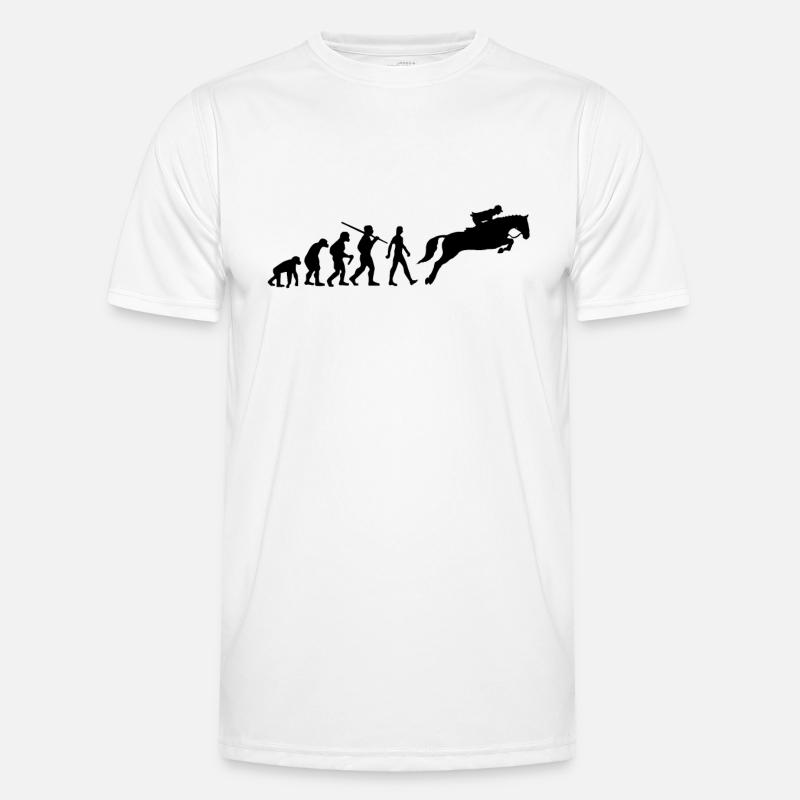 Reiterin Evolution Pferde Männer Funktions-T-Shirt