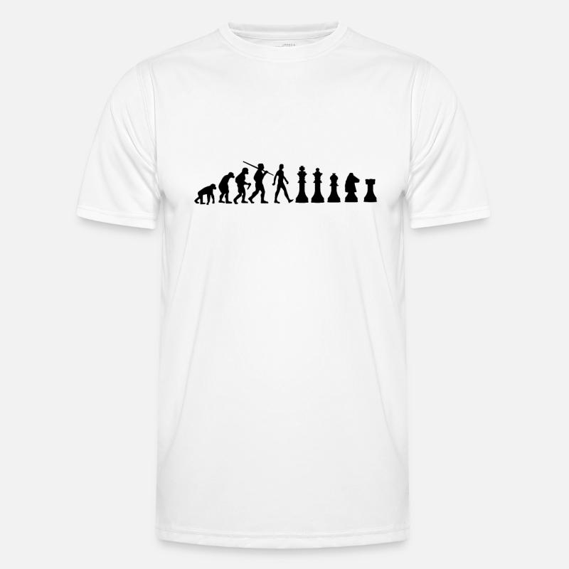 Chess Evolution Schach - Men's Functional T-Shirt - white