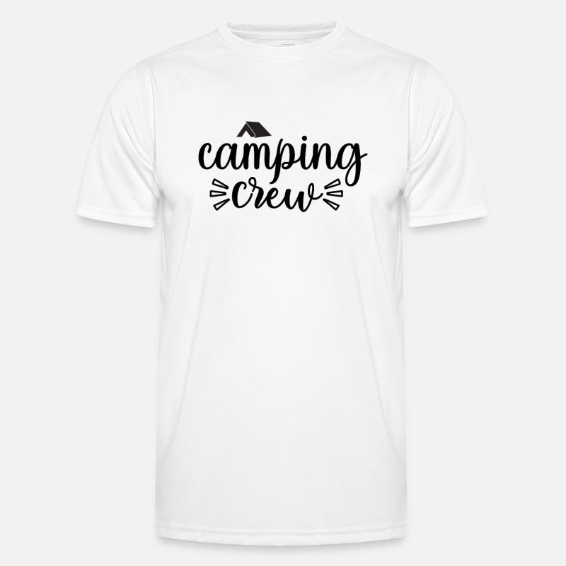 Camping Mannschaft Wandershirt - Männer Funktions-T-Shirt - Weiß