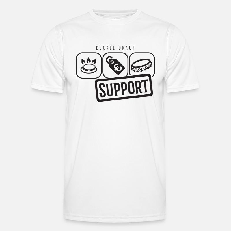 Gaspreis Deckel Support Piktogramm Männer Funktions-T-Shirt