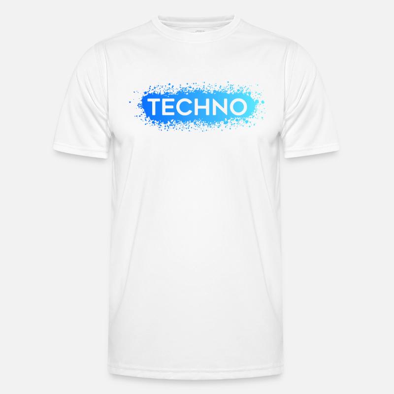 Techno Techno Blue Splat - Men's Functional T-Shirt - white