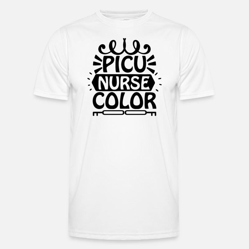 Picu Krankenschwester - Männer Funktions-T-Shirt - Weiß
