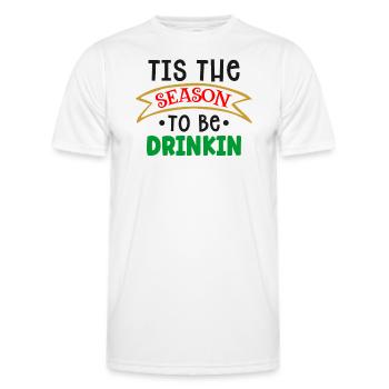 It's the time of year to drink Christmas - Men's Functional T-Shirt - white - Front - AI Model Male 178 dark (178cm)