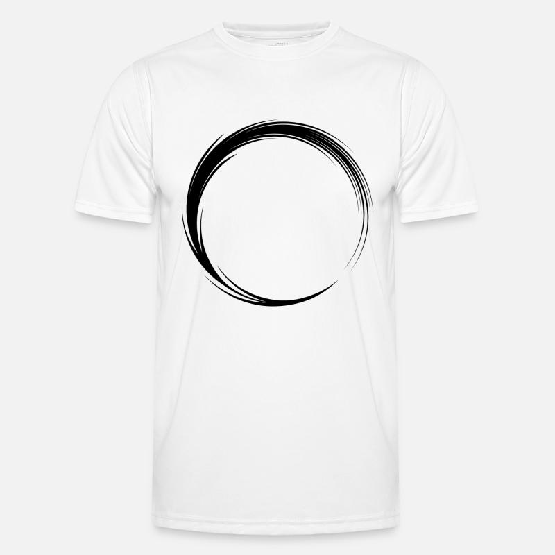 Circle Icon Shape Black Men's Functional T-Shirt
