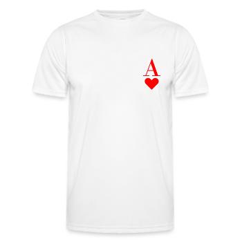 Herz As - T-shirt sport Homme - blanc - Devant - AI Model Male 178 dark (178cm)
