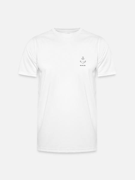 Moin Anker Motiv - Männer Funktions-T-Shirt - Weiß