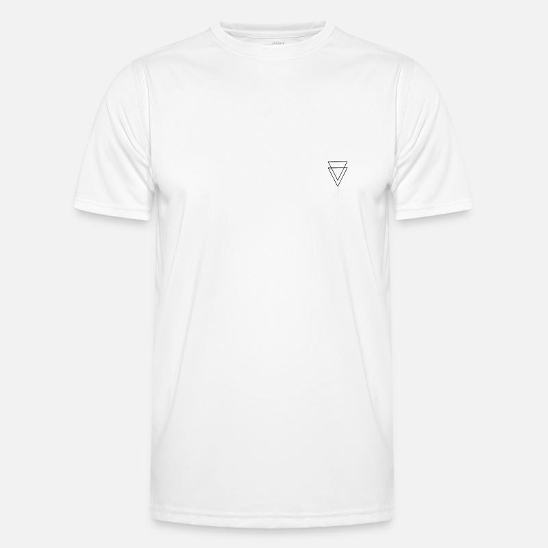 Triangle design mountains - Men's Functional T-Shirt - white
