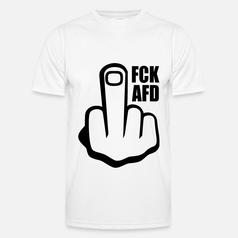 Fck afd Mittelfinger Männer Funktions-T-Shirt