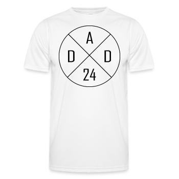Dad 24 Circle Cross Design - Men's Functional T-Shirt - white - Front - AI Model Male 178 dark (178cm)