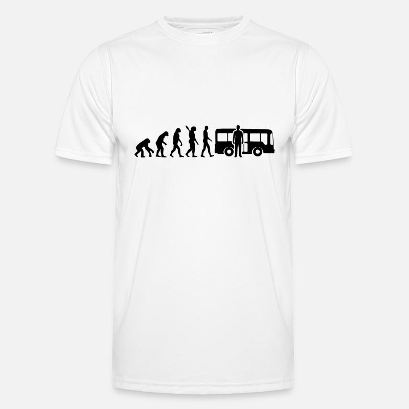 Evolution Busfahrer Busfahrerin b - Männer Funktions-T-Shirt - Weiß