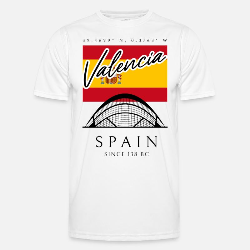 Souvenir de voyage du drapeau de Valence T-shirt sport Homme