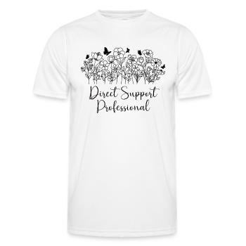 Direct Support Professional - Men's Functional T-Shirt - white - Front - AI Model Male 178 dark (178cm)