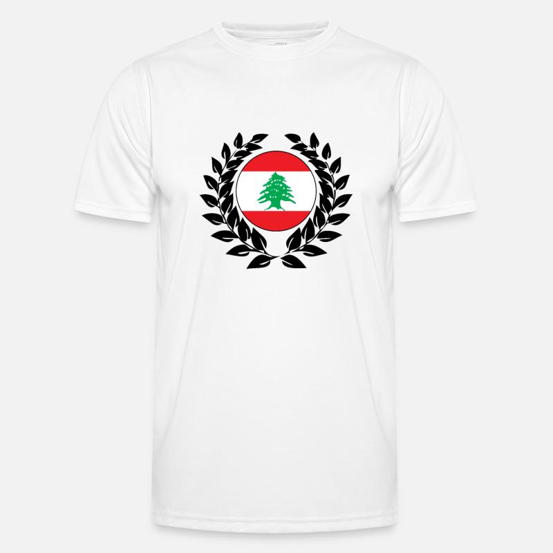 Liban drapeau libanais drapeau drapeau laurier T-shirt sport Homme
