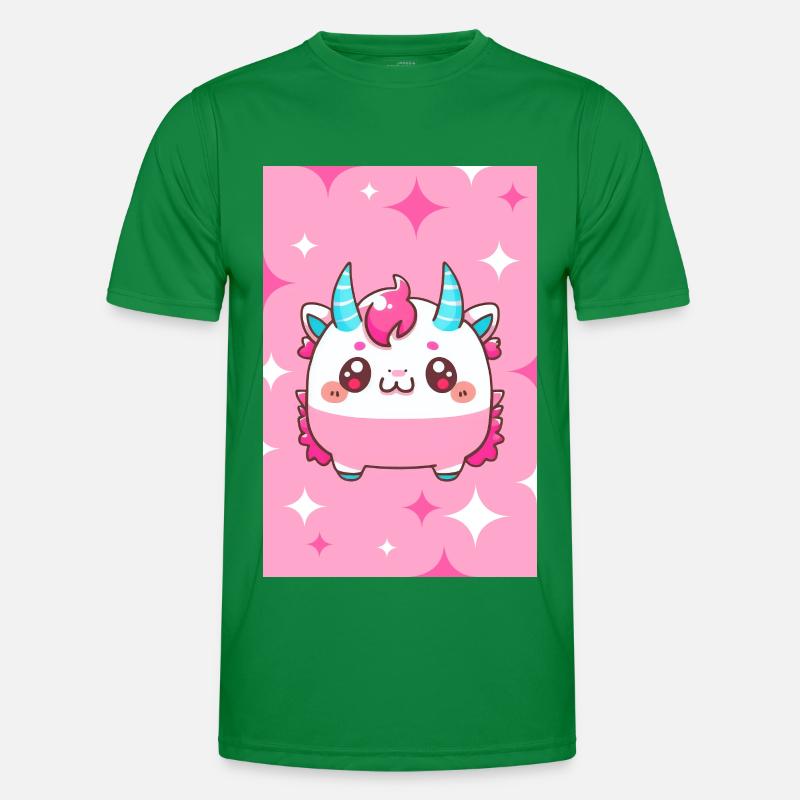 Süßes kleines Vampir Einhorn Monster Comic Style Männer Funktions-T-Shirt