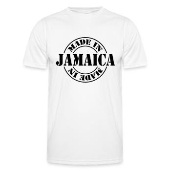 made in jamaica m1k2 - T-shirt sport Homme - blanc - Devant - AI Model Male 178 dark (178cm)