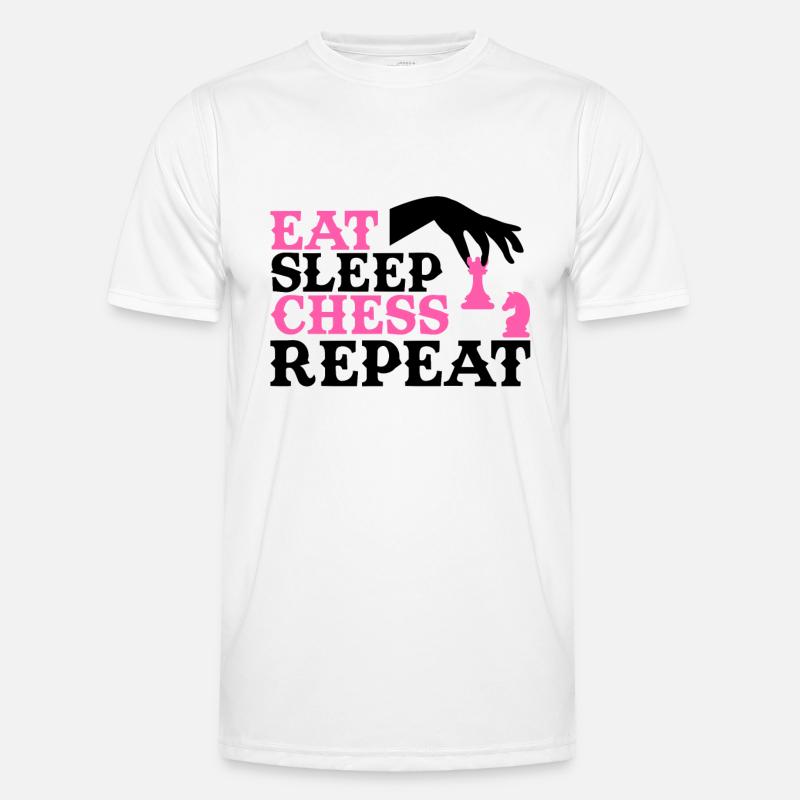 Eat Sleep Chess Repeat Échecs Manger Dormir T-shirt sport Homme