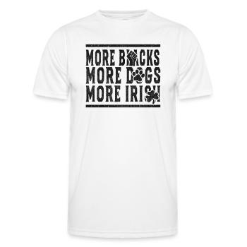 Plus de Noirs Plus de chiens Plus d’Irlandais - T-shirt sport Homme - blanc - Devant - AI Model Male 178 dark (178cm)
