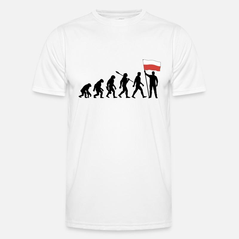 Polen - Evolution - Flagge - Nation - Männer Funktions-T-Shirt - Weiß