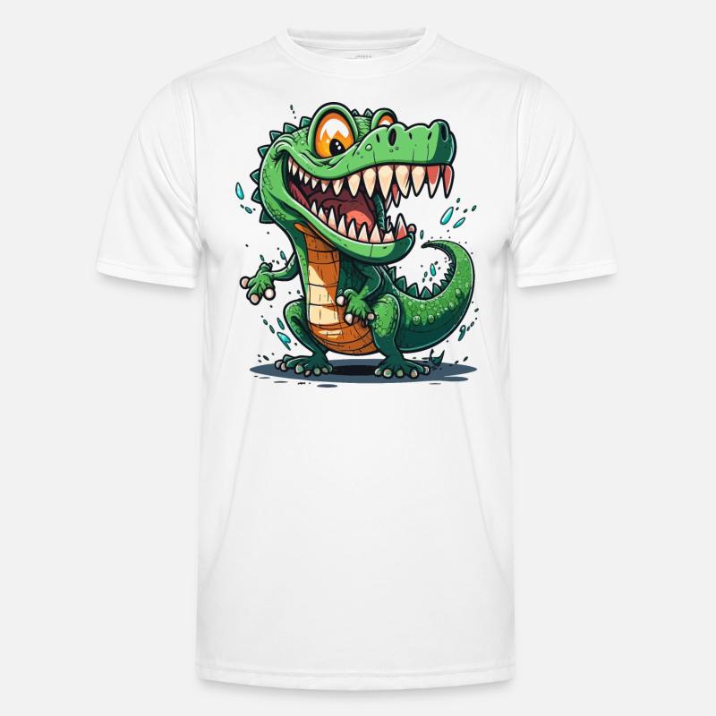 Grinsender Alligator Männer Funktions-T-Shirt