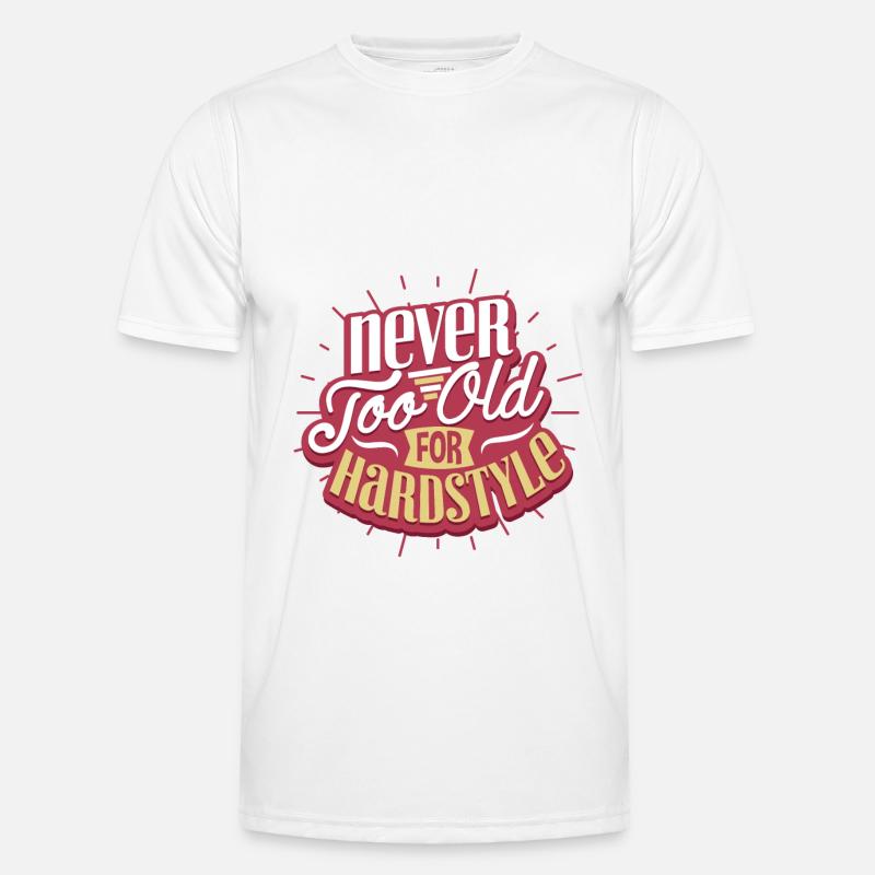 Hardstyle Techno - Männer Funktions-T-Shirt - Weiß