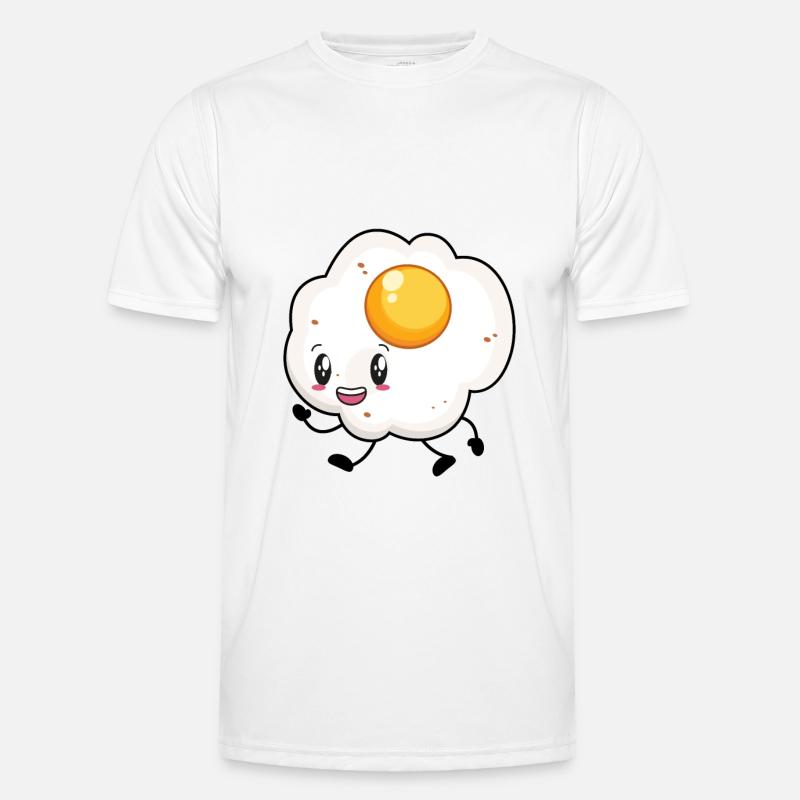 fried egg - Men's Functional T-Shirt - white