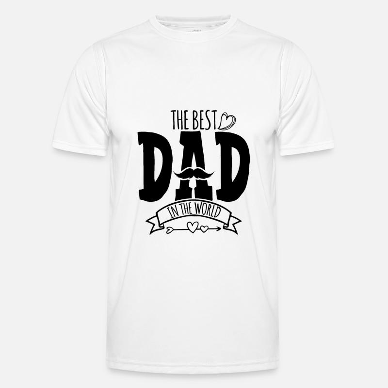 Vatertag Geschenk Bester Papa - Männer Funktions-T-Shirt - Weiß