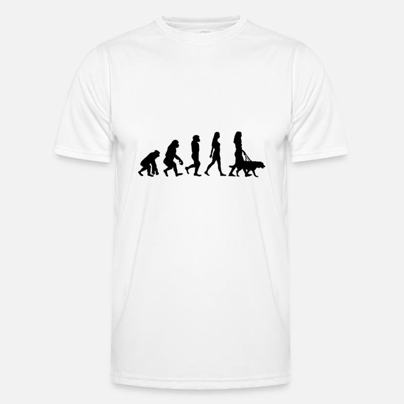 Hundehalterin Evolution Hund Männer Funktions-T-Shirt