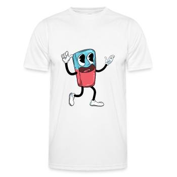 École de gomme - T-shirt sport Homme - blanc - Devant - AI Model Male 178 dark (178cm)