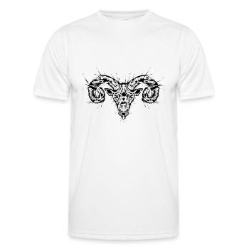 Capricorne - T-shirt sport Homme - blanc - Devant - AI Model Male 178 dark (178cm)