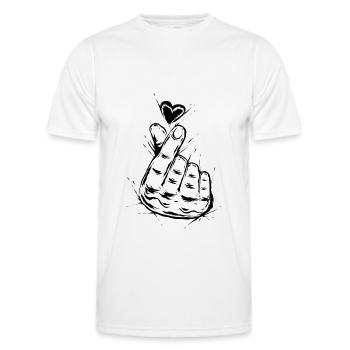K-Pop - T-shirt sport Homme - blanc - Devant - AI Model Male 178 dark (178cm)