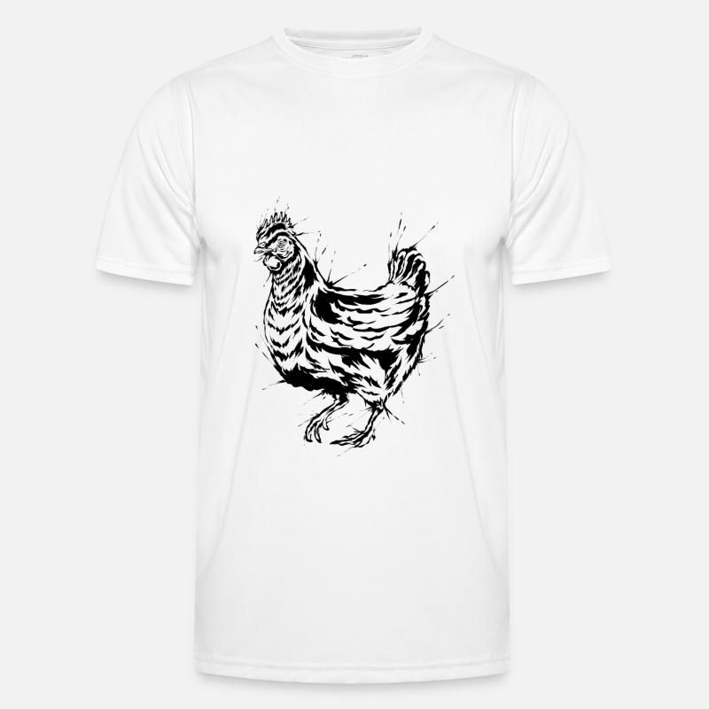 Høne - Funktionsshirt til herrer - hvid