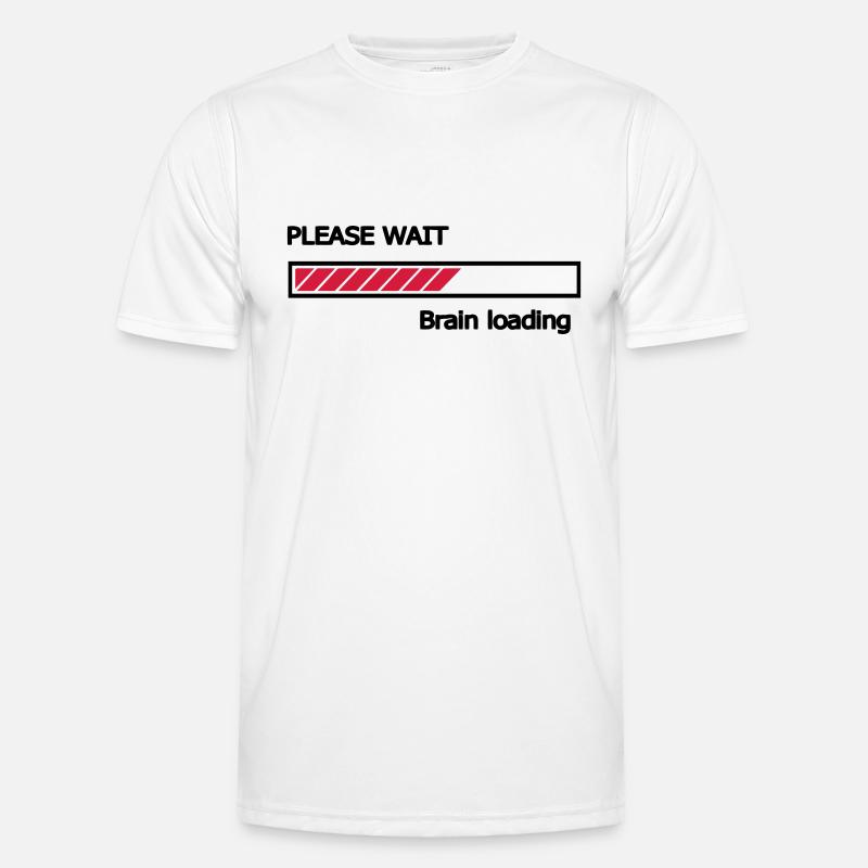 Please wait Brain loading progress bar Loading Bar Men's Functional T-Shirt