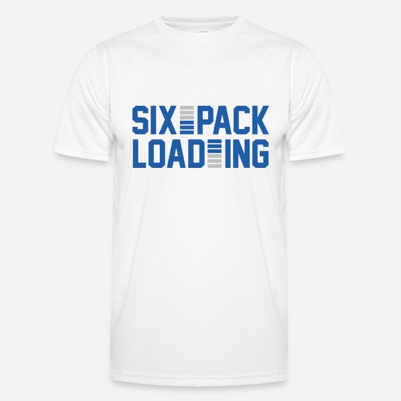 sixpack loading Grafik - Männer Funktions-T-Shirt - Weiß