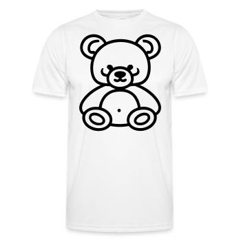 Ours en peluche - T-shirt sport Homme - blanc - Devant - AI Model Male 178 dark (178cm)