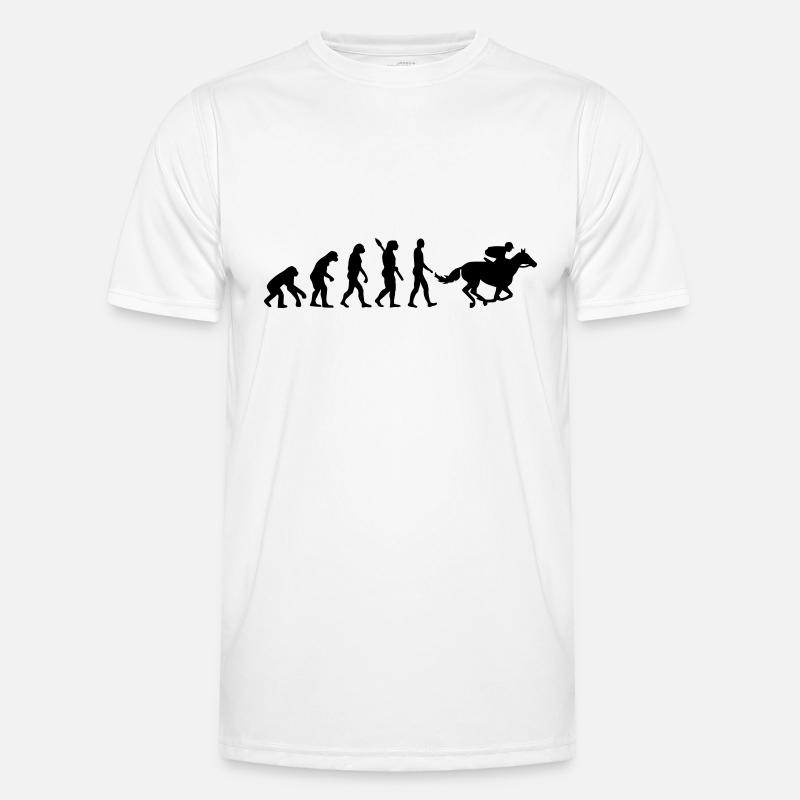 Evolution Horse racing - Men's Functional T-Shirt - white