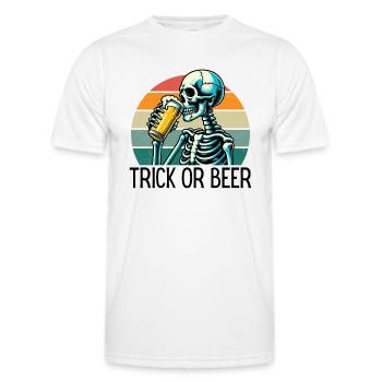 Trick Or Beer Vintage Sunset - Men's Functional T-Shirt - white - Front - AI Model Male 178 dark (178cm)