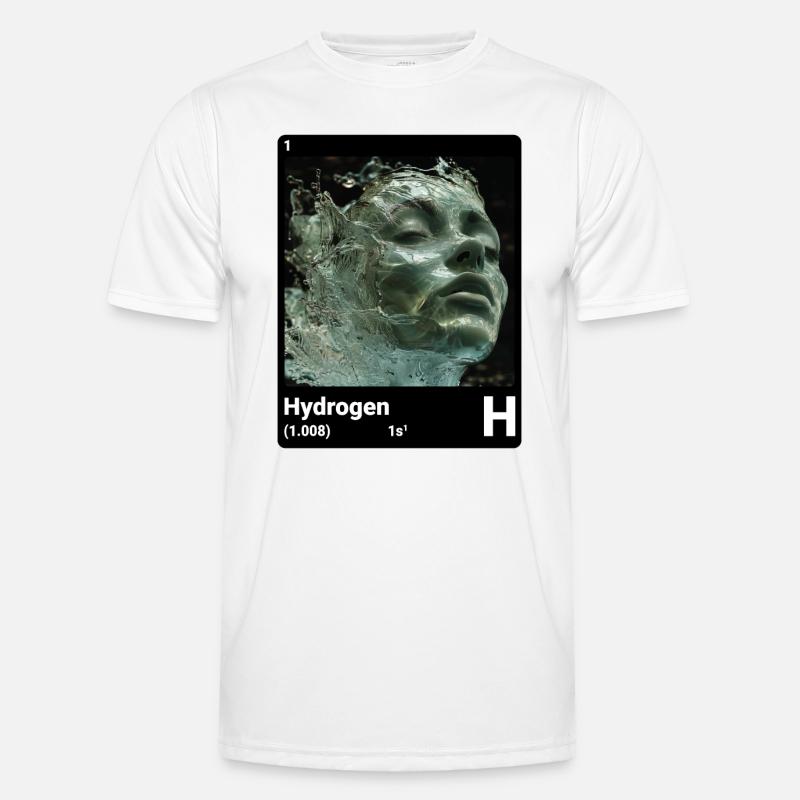 Hydrogène - H - Élément chimique 001 T-shirt sport Homme