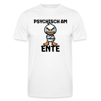 Psychically on the duck - Men's Functional T-Shirt - white - Front - AI Model Male 178 dark (178cm)