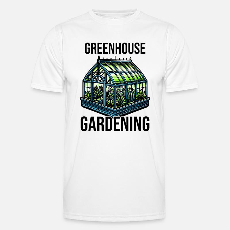 Ogrodnictwo szklarniowe - Funkcjonalna koszulka męska - biały