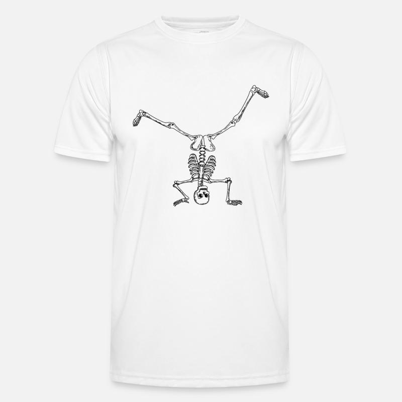 Breakdance breakdancer breakdancing skeleton - Men's Functional T-Shirt - white