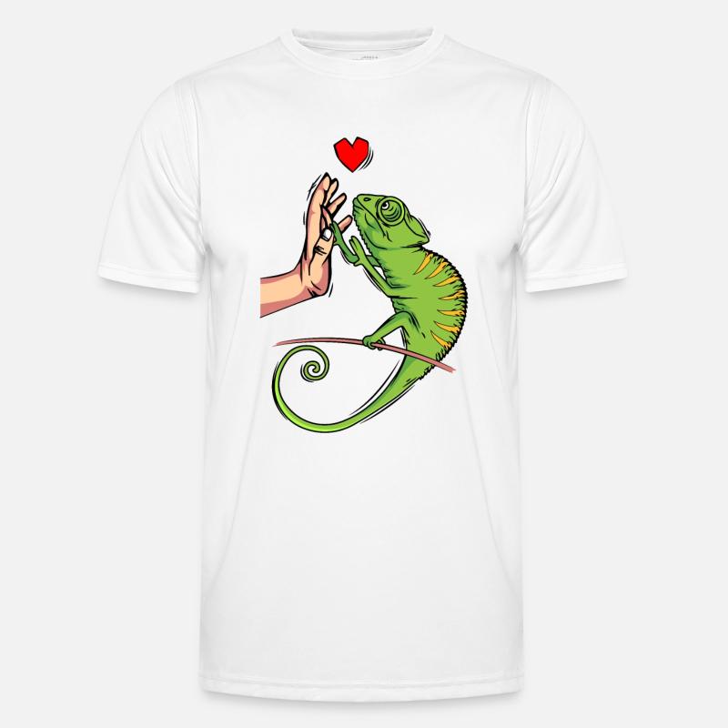 Chameleon Lizard Chameleon Ladies - Men's Functional T-Shirt - white