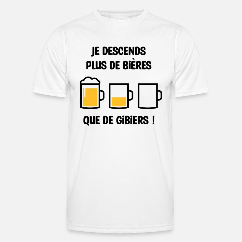 Je descend plus de bières que de gibiers ! T-shirt sport Homme