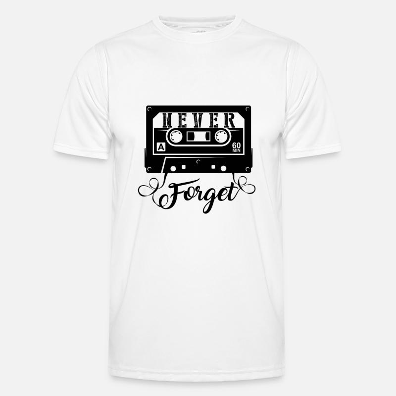 NEVER FORGET - Cassette Retro Gift - Men's Functional T-Shirt - white