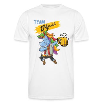 Team Marié - T-shirt sport Homme - blanc - Devant - AI Model Male 178 dark (178cm)