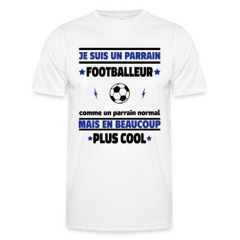 Je suis un parrain footballeur plus cool - T-shirt sport Homme - blanc - Devant - AI Model Male 178 dark (178cm)