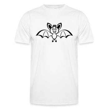 Fledermaus lustig süss - Männer Funktions-T-Shirt - Weiß - Vorne - AI Model Male 178 dark (178cm)